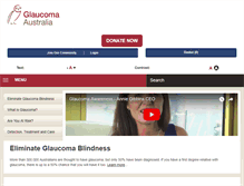 Tablet Screenshot of glaucoma.org.au
